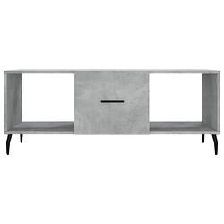 Maison Chic Table basse,Table Console Table d'appoint, Table pour salon gris béton 102x50x40 cm bois d'ingénierie -MN99225 pas cher