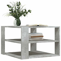 Avis Maison Chic Tabls basse,Table Console pour salon gris béton 59,5x59,5x40 cm bois d'ingénierie -MN44725