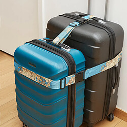 Kikkerland Lot de 2 sangles à bagages Globe-trotter