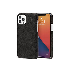 Avis Coach Coque pour Apple iPhone 12/12 Pro Imprimé Motif Grainé Noir