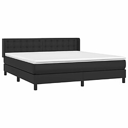 Avis Maison Chic Lit Adulte - Lit simple Lit à sommier tapissier avec matelas moelleux - Meuble de Chambre - Noir 160x200 cm -MN28788