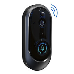 Wewoo Interphone vidéo Visiophone sans fil Portier 720P 6400mAh Sonnette WIFI surveillance téléphonique à distance vocal en temps réel noir