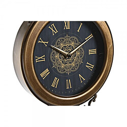 Look & Feel Horloge Murale DKD Home Decor Verre Noir Doré Fer (27 x 7,5 x 57,5 cm)