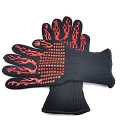 Justgreenbox Gants de barbecue avec bande anti-dérapante en silicone four résistant à la chaleur 500 ~ 800 ? gril résistant - T6112211958064