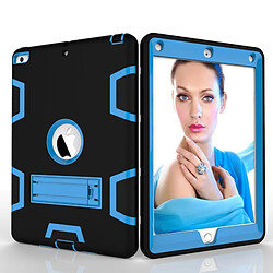 Avis Wewoo Coque Rigide antichoc en silicone de couleur contrastée + PC pour iPad 9,7 pouces 2018/2017 avec support bleu