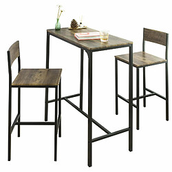 Acheter SoBuy OGT03-XL Set de 1 Table de Bar + 2 Chaises