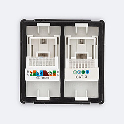 Avis Ledkia Prise Internet RJ45 CAT 6 + RJ11 Téléphone Modern Blanc