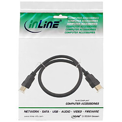 Câble HDMI haute vitesse InLine® avec Ethernet mâle à doré noir 7,5m