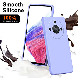 Htdmobiles Coque pour Honor Magic 6 Lite 5G - housse etui silicone gel fine + verre trempe - MAUVE