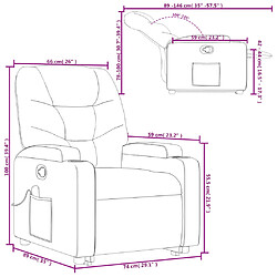 vidaXL Fauteuil inclinable de massage Cappuccino Similicuir pas cher