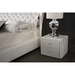 Avis Vivenla Chevet - table de nuit blanc design en bois mdf L. 40 x P. 47 x H. 43 cm Collection Velho