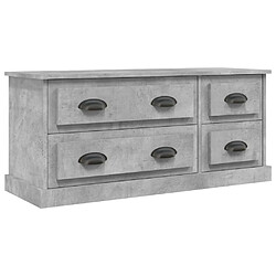 Maison Chic Meuble TV scandinave - Banc TV pour salon gris béton 100x35,5x45 cm bois d'ingénierie -MN96859