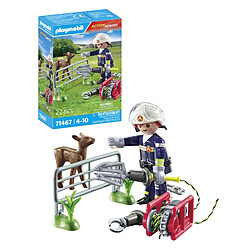 Acheter Playmobil® 71467 Pompier avec faon à sauver