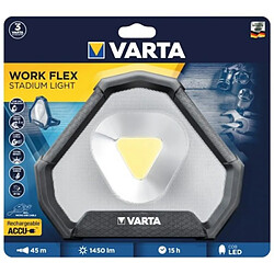 Varta Work Flex Projecteur LED - 1540 lm Projecteur de chantier LED - Rechargeable - Flux lumineux 1540 lm - IP54 - Autonomie 15h