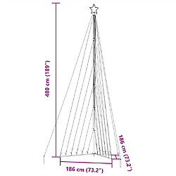 vidaXL Guirlande de sapin de Noël 789 LED colorées 480 cm pas cher