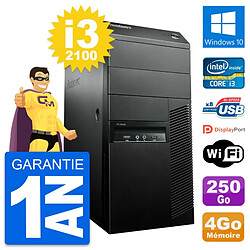 PC Tour Lenovo M91p Intel Core i3-2100 RAM 4Go Disque Dur 250Go Windows 10 Wifi - Occasion