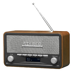 Denver Electronics DAB-18 Radio portable 2x2W - Personnel Analogique et numérique WOOD - Radios portables, DAB+,FM