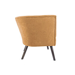 Avis LEITMOTIV Fauteuil de salon design velours Explicit - Jaune ocre