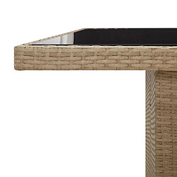 Acheter Maison Chic Ensemble à manger d'extérieur 9 pcs avec coussins,Salon de jardin,Mobilier de jardin beige Poly rotin -GKD305910