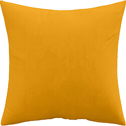 ICONIK INTERIOR Coussin carré en velours (45x45 CM) coussin + rembourrage - Mesmal Jaune