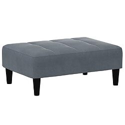 vidaXL Repose-pied gris foncé 77x55x31 cm velours