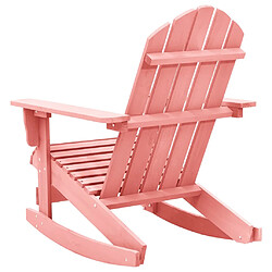 Avis vidaXL Chaise à bascule de jardin Adirondack bois de sapin massif rose