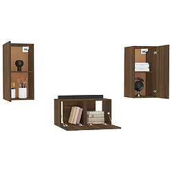 Avis vidaXL Ensemble de meubles TV 3 pcs Chêne marron Bois d'ingénierie