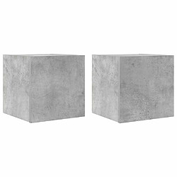 vidaXL Meubles TV muraux 2 pcs Gris béton 30,5x30x30 cm