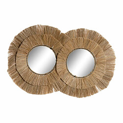 Miroir mural DKD Home Decor Verre Jute (117 x 6 x 77 cm)