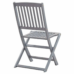 Acheter Maison Chic Lot de 4 Chaises pliables d'extérieur| chaises Relax de jardin Bois d'acacia solide -GKD93253