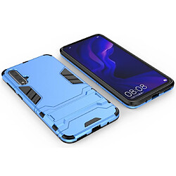 Wewoo Coque Renforcée Pour Huawei Nova 5 / 5 Pro Antichoc PC + TPU Housse de protection avec support invisible Bleu