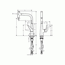 Hansgrohe Mitigeur dévier Talis Select S 300 avec douchette extractible