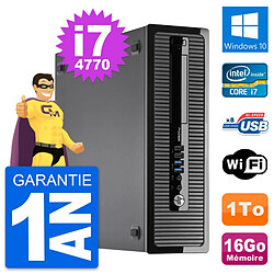 PC HP ProDesk 400 G1 SFF Intel i7-4770 RAM 16Go Disque Dur 1To Windows 10 Wifi - Occasion