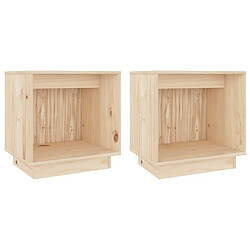 Maison Chic Lot de 2 Tables de chevet - Tables de Nuit 40x30x40 cm Bois de pin solide