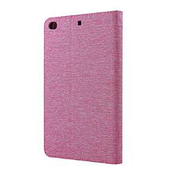 Avis Wewoo Housse Étui Coque Pour iPad Mini 4/3/2/1 Cloth Teature Etui en cuir avec rabat horizontal et porte-cartes rose