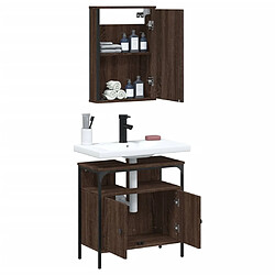 Avis vidaXL Ensemble de meubles de salle de bain 2 pcs Chêne marron