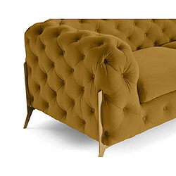 Acheter Lisa Design Camden - canapé 2 places chesterfield en velours - pieds en métal doré