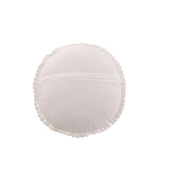 Dansmamaison Coussin Rond Mia Dentelles Coton Blanc