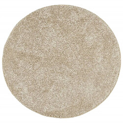 vidaXL Tapis ISTAN à poils longs aspect brillant beige Ø 160 cm