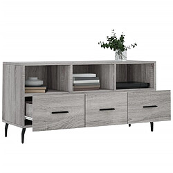 Avis vidaXL Meuble TV sonoma gris 102x36x50 cm bois d'ingénierie