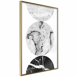 Paris Prix Affiche Murale Encadrée Three Shades of Marble 20 x 30 cm Or