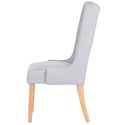 Beliani Chaise de salle à manger CHAMBERS Set de 2 Coton Gris clair pas cher