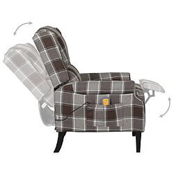 Avis Maison Chic Fauteuil de massage inclinable,Fauteuil luxe de relaxation Marron Tissu -MN82822