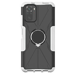 Coque en TPU anti-chocs avec béquille pour votre Xiaomi Redmi Note 10 4G/Note 10S - blanc