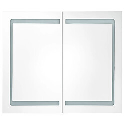 Avis vidaXL Armoire de salle de bain à miroir LED Chêne 80x12x68 cm