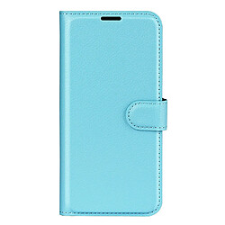 Etui en PU texture litchi avec support, bleu pour votre TCL 30 V 5G