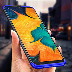 Wewoo Coque Rigide Étui pour PC à couverture intégrale à trois étages Galaxy A20 / A30 bleu noir