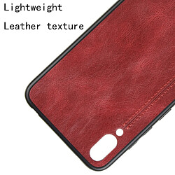 Acheter Wewoo Coque Pour Huawei Enjoy 9 / Y7 Pro 2019 Antichoc Couture Vache Motif Peau PC + PU + TPU Cas Rouge