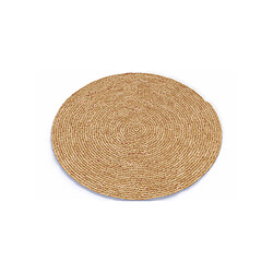 ICONIK INTERIOR Tapis rond en jute - Boho Bali - 100 CM - Kavya Naturel