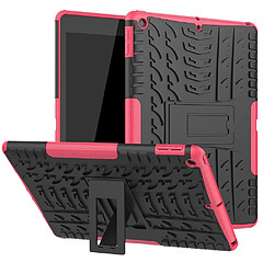 Coque en TPU hybride antidérapant avec béquille rose pour votre Apple iPad 10.2 (2019)